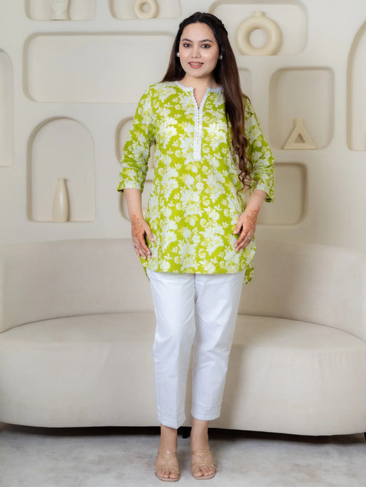 GREEN FLORAL CO-ORD SET - Silaye