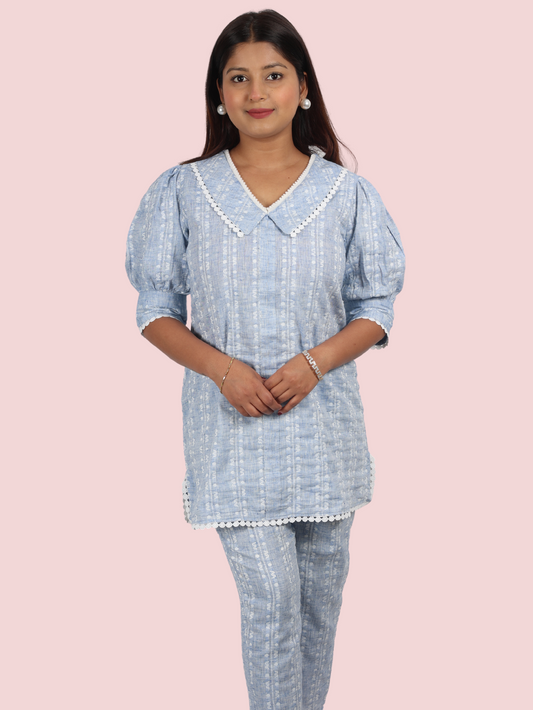 BREEZY BLUE CO-ORDINATED SET - Silaye