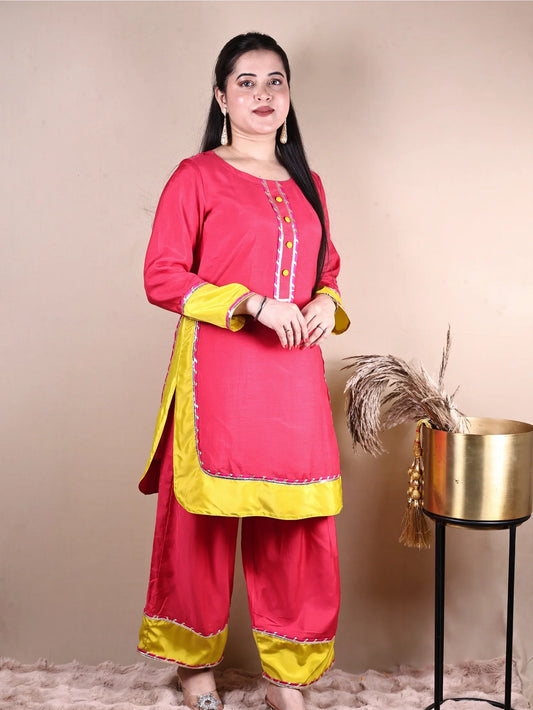 PINKISH SALWAR SET - Silaye