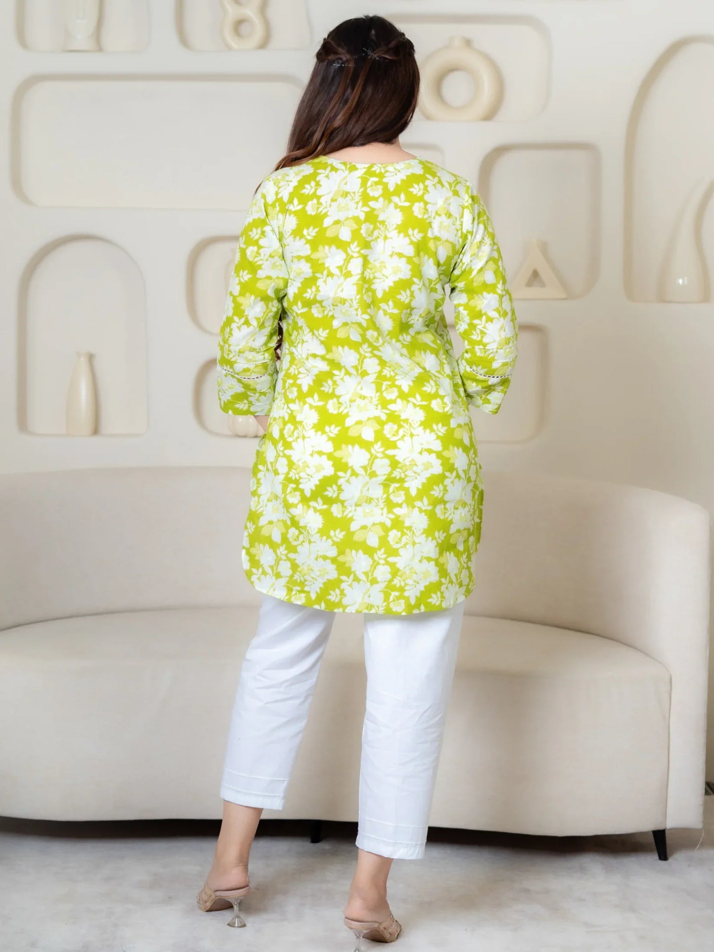 GREEN FLORAL CO-ORD SET - Silaye