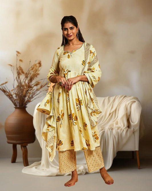 ETHNIC ANARKALI SUIT SET - Silaye