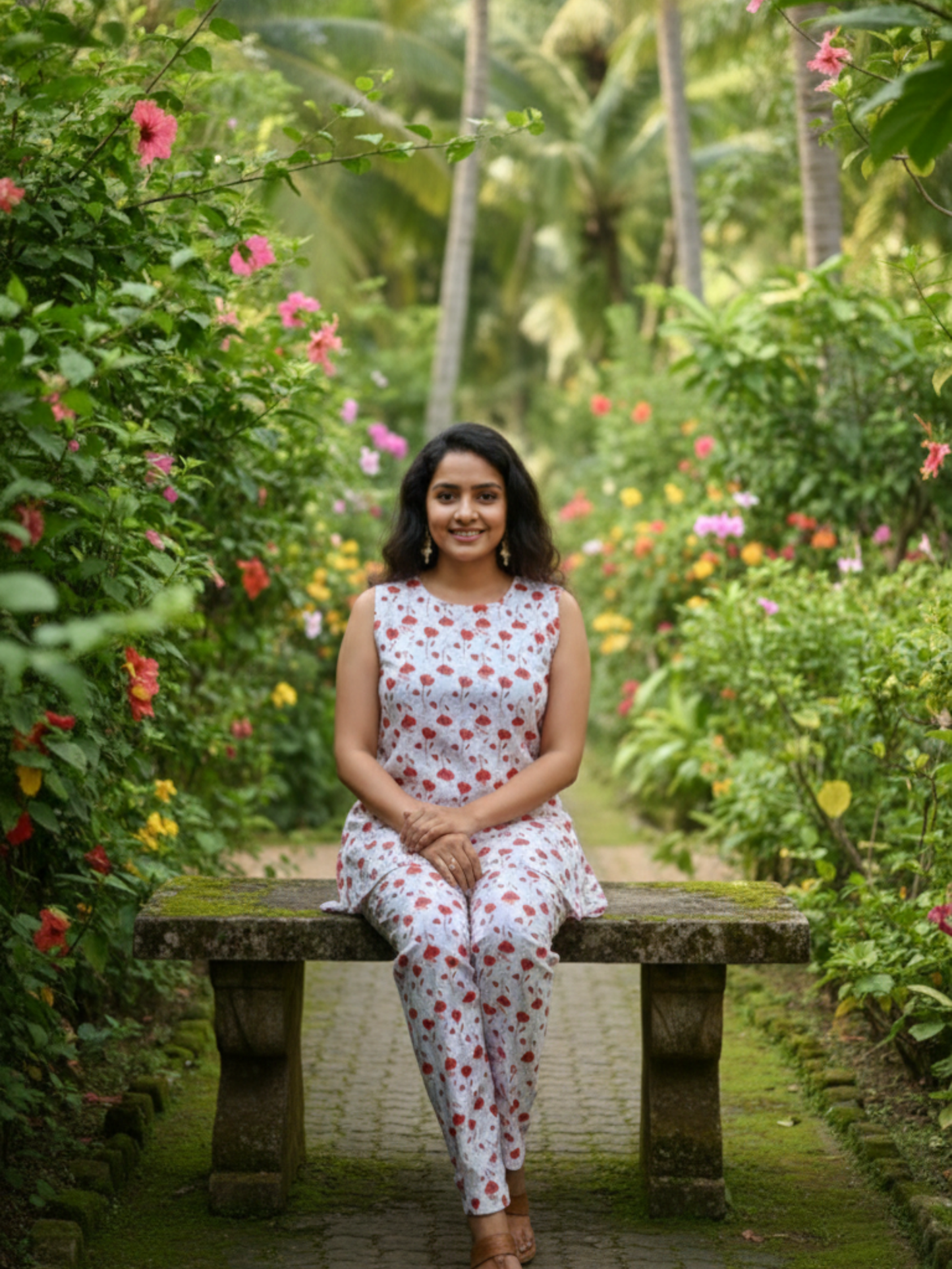RED PURE COTTON CO-ORD SET