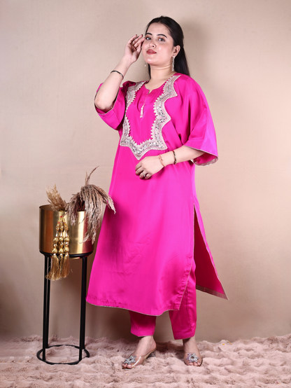 HOT PINK KURTA SET