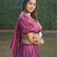 BURGUNDY BLISS SILVER SYMPHONY LEHENGA SET