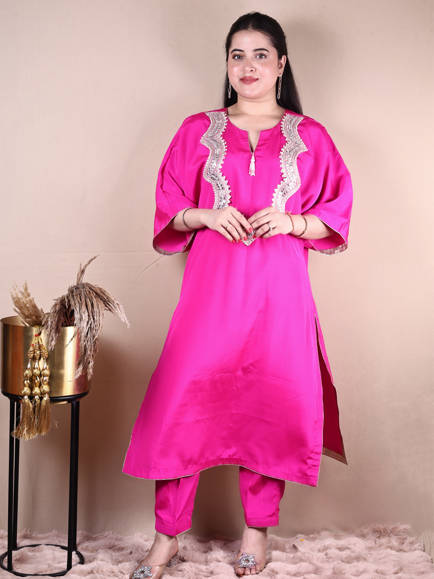 HOT PINK KURTA SET