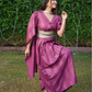 BURGUNDY BLISS SILVER SYMPHONY LEHENGA SET