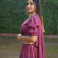 BURGUNDY BLISS SILVER SYMPHONY LEHENGA SET