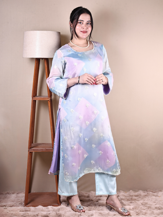 LILAC TYE DYE KURTA SET