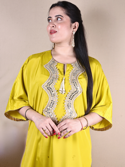 LIME GREEN KURTA SET