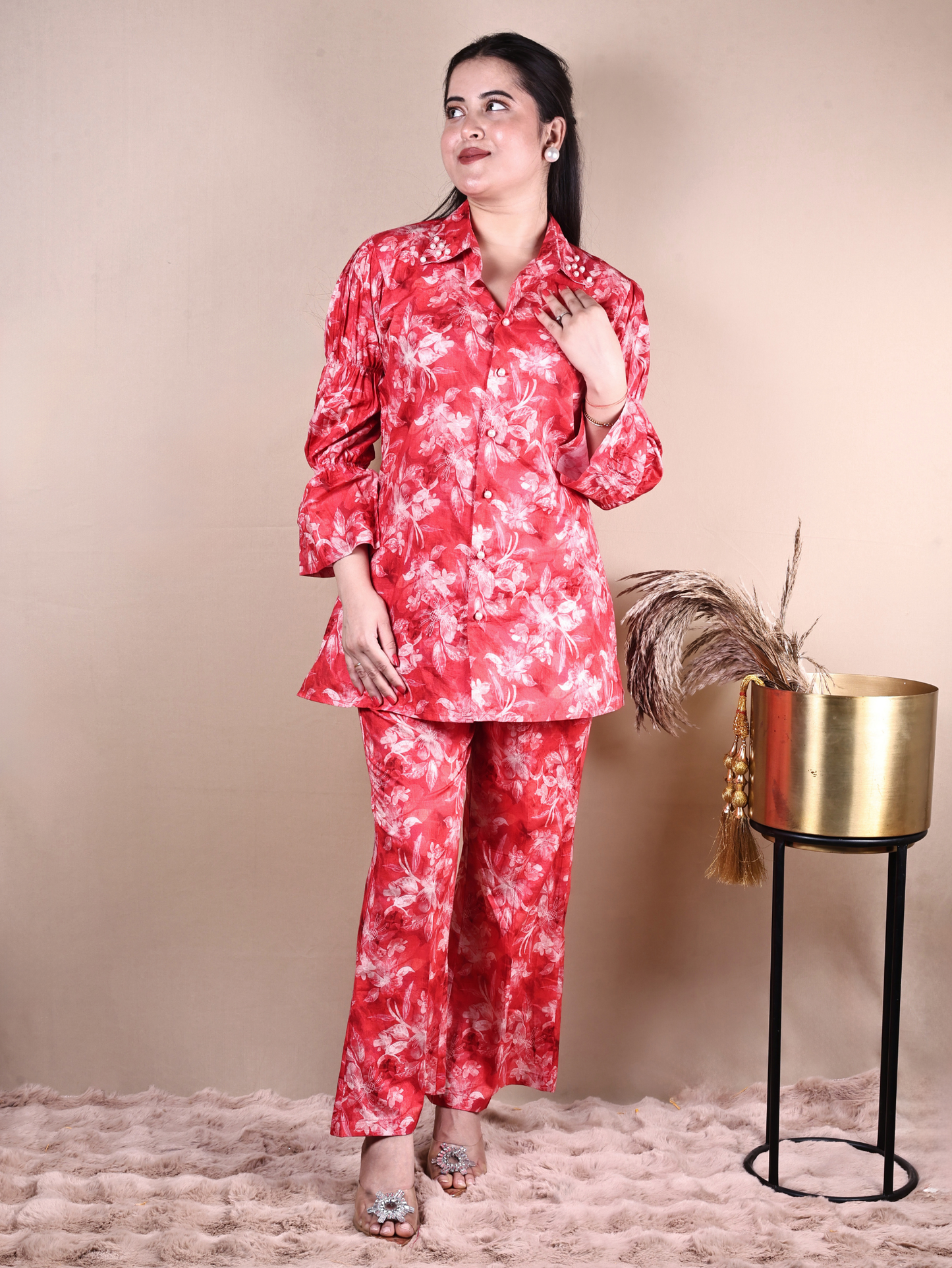 RED FLOWER PRINTED CO – ORD SET