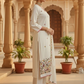 IVORY GRACE HAND-EMBROIDERED FLORAL PALAZZO SET