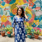 INDIGO BLOOM COTTON KURTA SET