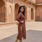 MAROON HERITAGE BLOCK PRINT KURTA
