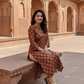 MAROON HERITAGE BLOCK PRINT KURTA