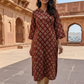 MAROON HERITAGE BLOCK PRINT KURTA