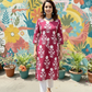 PINK  COTTON PRINT KURTA