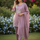 ROYAL MAUVE TISSUE SUIT  SET
